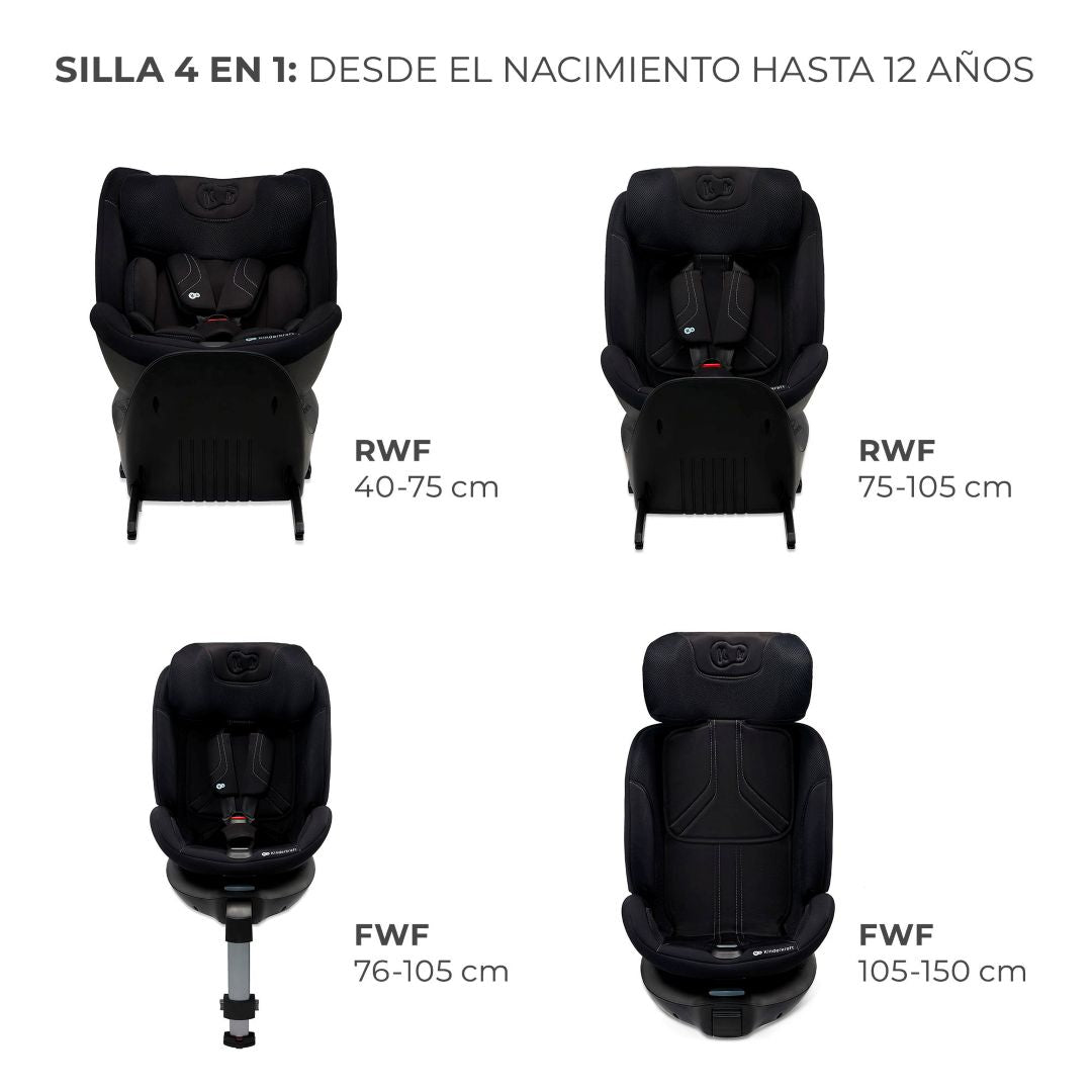 Silla de Auto Convertible Todo en 1 XRIDER 2 i-Size Black