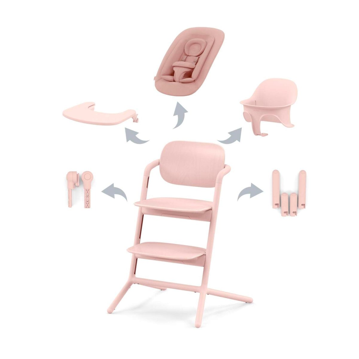Silla de Comer evolutiva Lemo 3 en 1 Pearl Pink