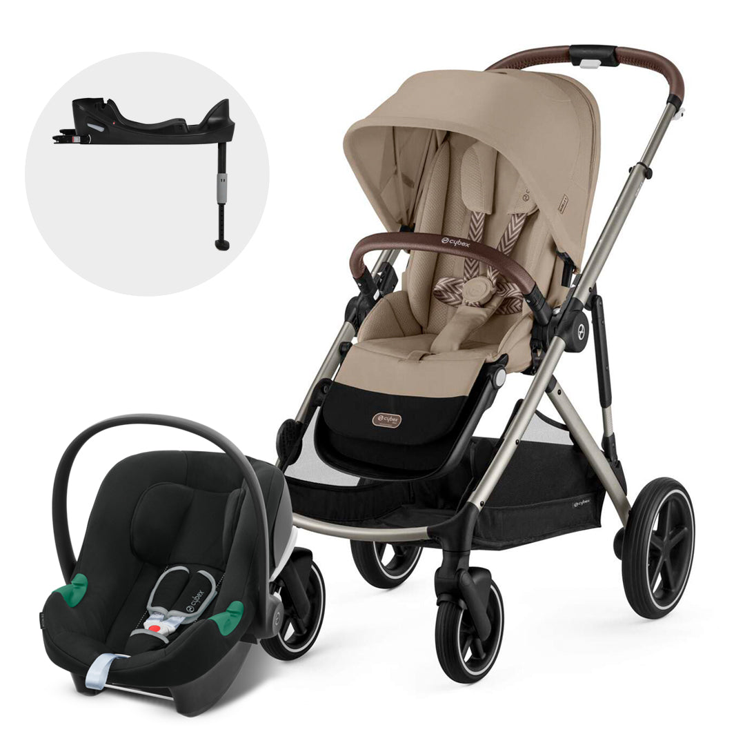 Coche Travel System Gazelle S Almond Beige + Aton B2 + Base