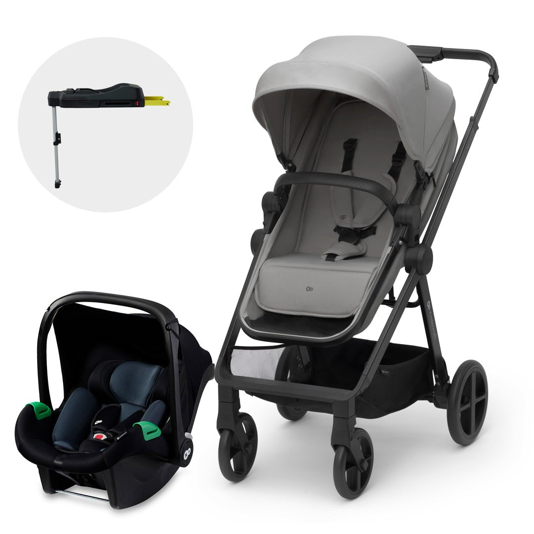 Coche Travel System Newly 3 en 1 Grey + Silla Mink Pro + Base Isofix