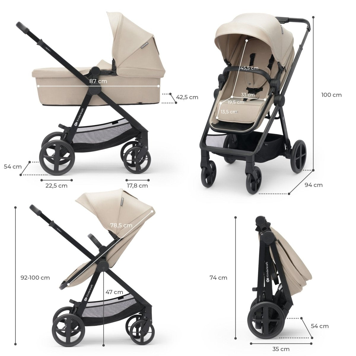 Coche Travel System Newly 3 en 1 Sand Beige