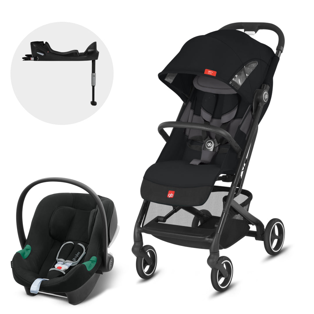 Coche Travel System Qbit Plus All City + Aton S2 + Base Velvet Black