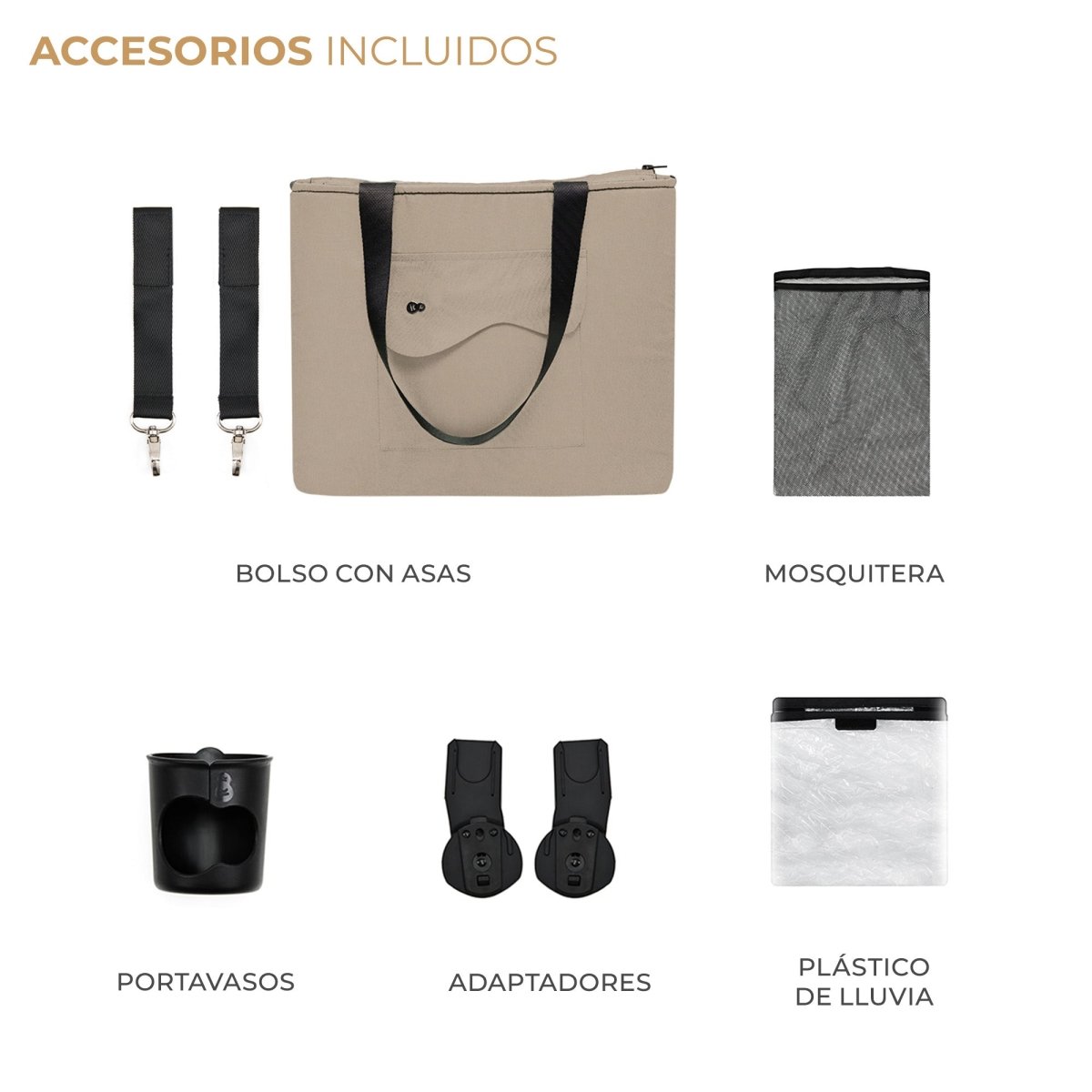 Coche Travel System Yoxi Beige + Silla Mink Pro + Base Isofix