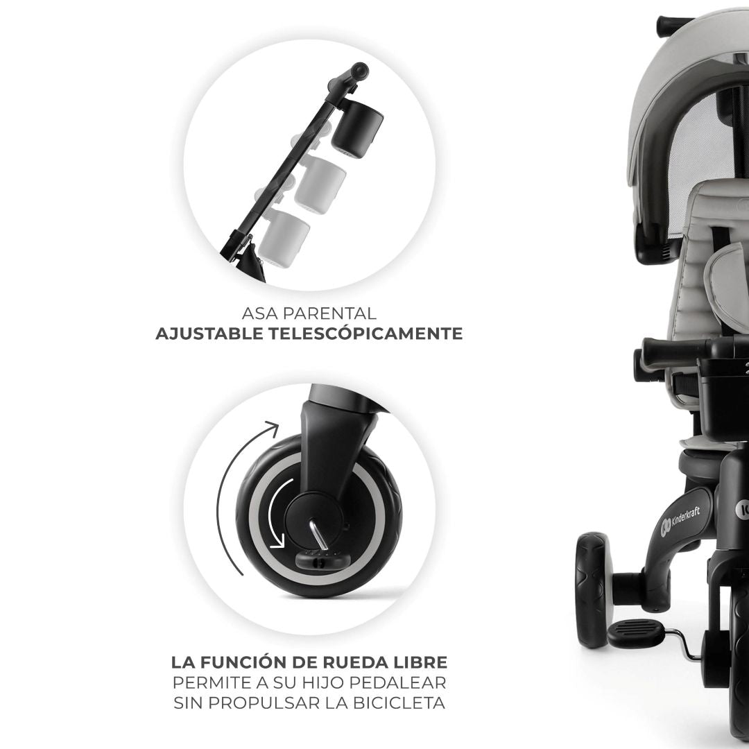 Triciclo Multifuncional JAZZ 6 en 1 Grey