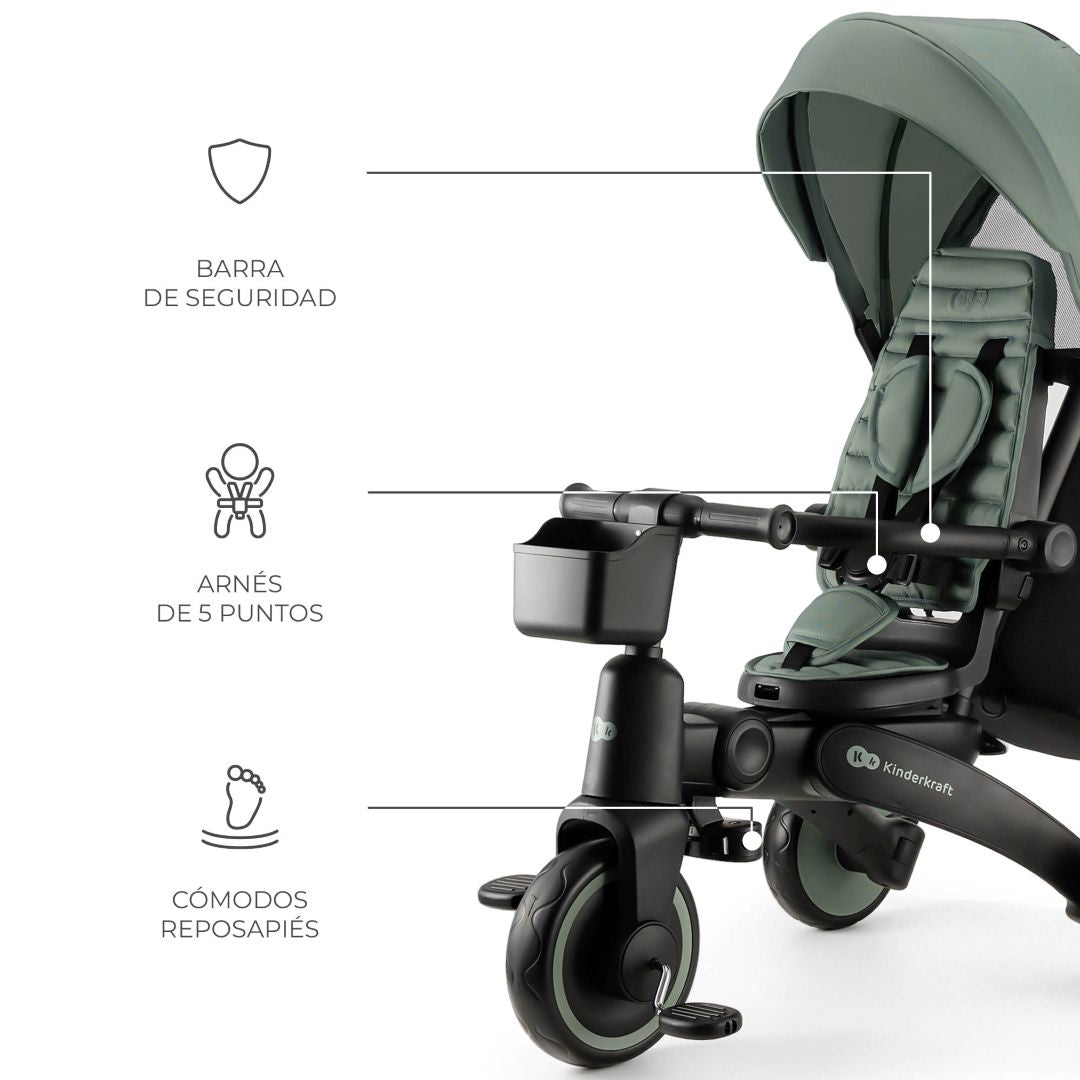 Triciclo Multifuncional JAZZ 6 en 1 Green