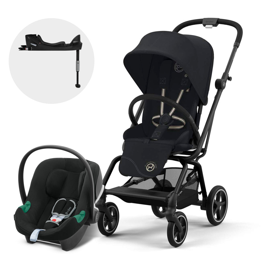 Coche Travel System Eezy S Twist Plus Black Magic + Aton B2 + Base