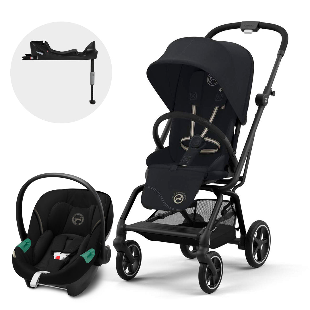 Coche Travel System Eezy S Twist Plus Black Magic + Aton S2 + Base