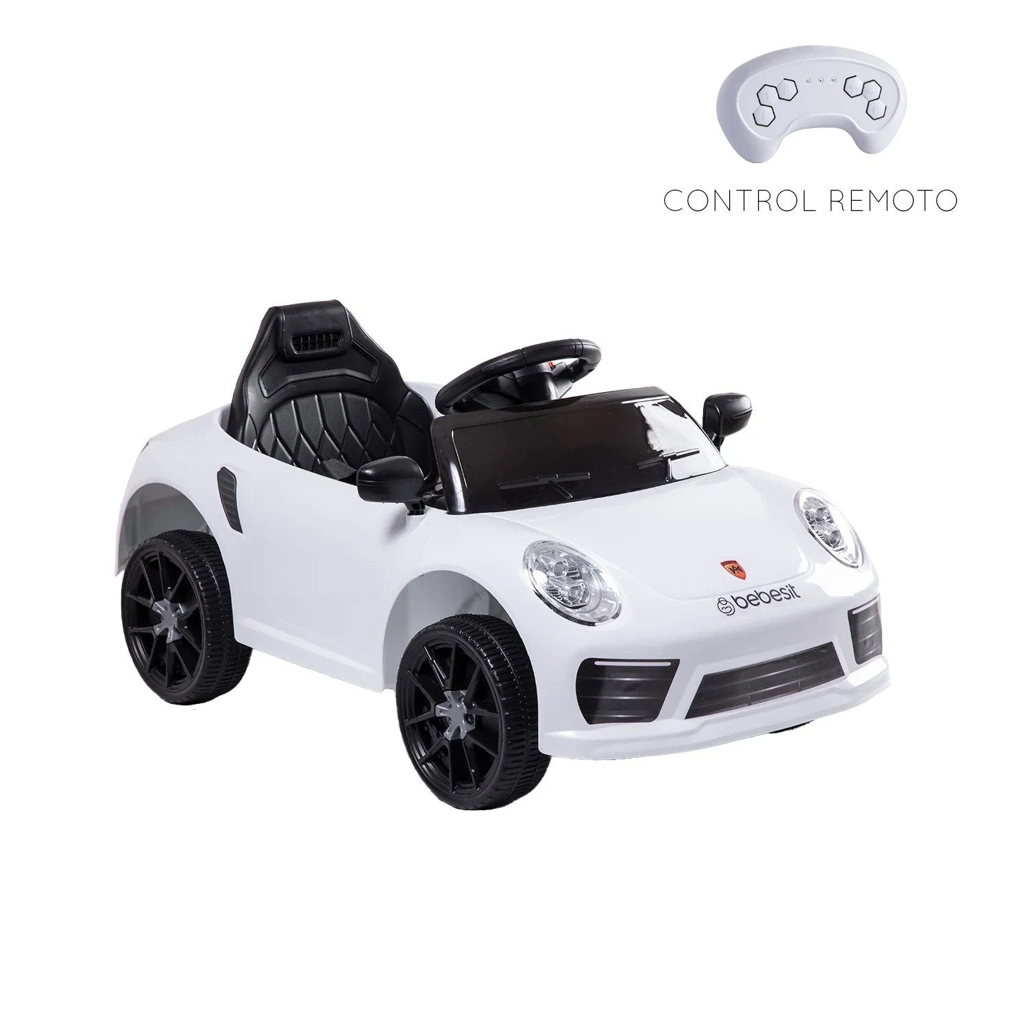 Auto Deportivo Eléctrico Race Blanco Bebesit