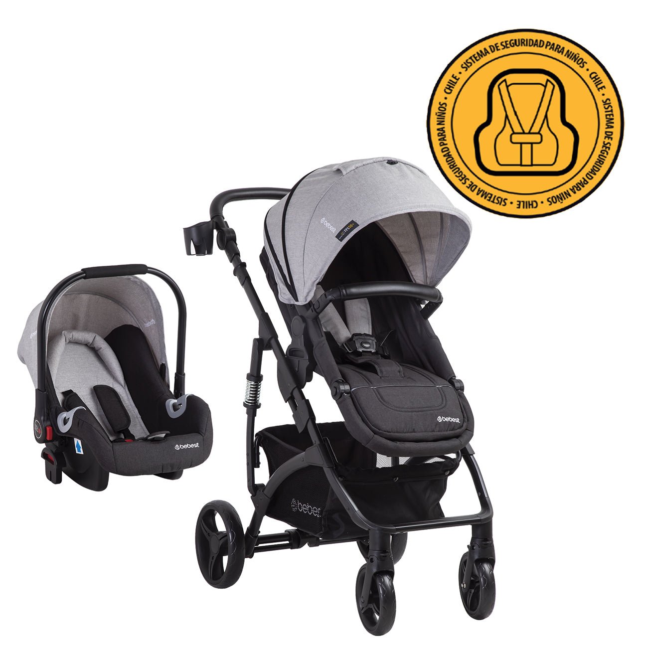 Coche Cuna Travel System Explorer Lx Gris